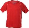 James & Nicholson JN386 Team Shirt - Red/White - XL Top Merken Winkel